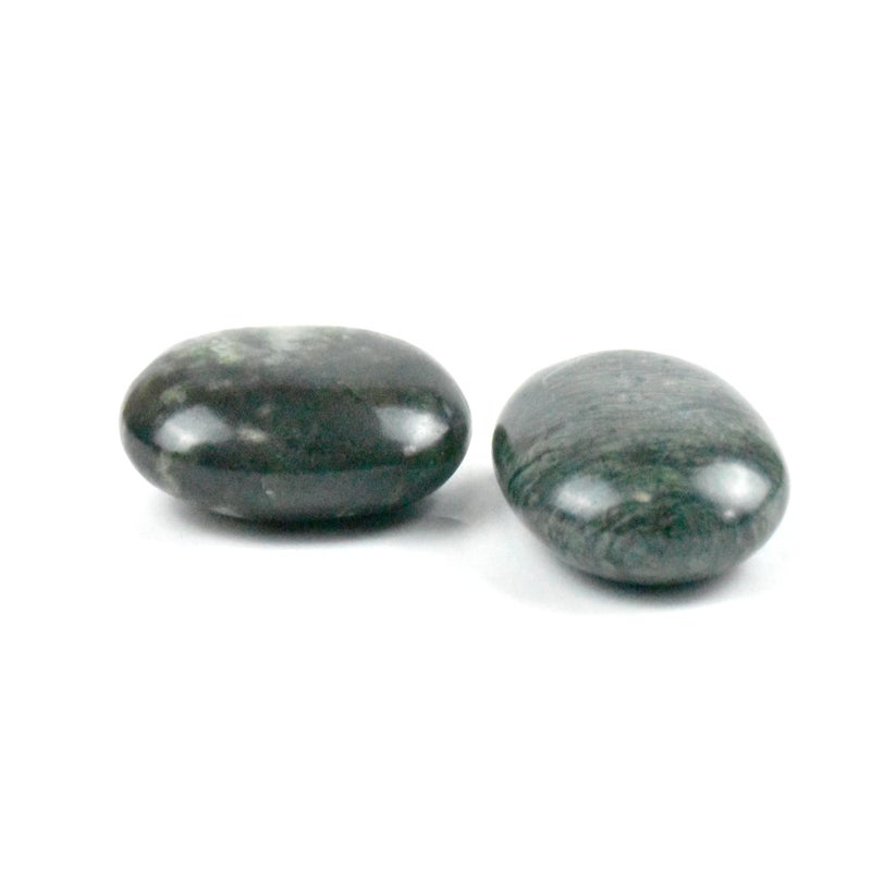 Windfulogo 2Pcs Hot Massage Stones Set Natural Green Jade Heated Warmer Stone for Spa Massage 276 x354 in7x9cm